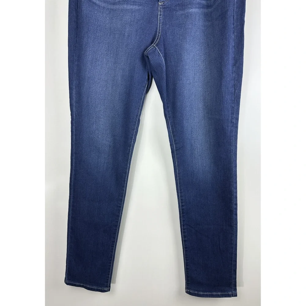 NWT NYDJ Alina Skinny Legging Blue Denim Stretch Echo Valley Medium Wash Size 14 - Picture 4 of 14
